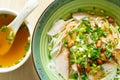 guilin rice noodles with bowl of soup nearby Royalty Free Stock Photo