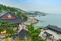 Top view of Haedong Yonggunsa Yonggung Buddhist Temple, Busan, south korea Royalty Free Stock Photo