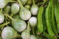 Top view half fresh solanum melongena vegetables and winged bea vegetables background, vegetable, health, copy space