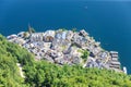 Top view of Hallstatt - beautiful Alpen village Royalty Free Stock Photo