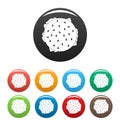 Top view hamburger icons set color