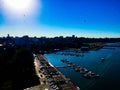 Top view harbor