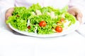 Top view Healthy and Clean Food mix fruit and vegetable ,Healthy eating mix of fresh vegetables salad topped on wooden table Royalty Free Stock Photo