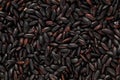 Top view of a heap of black rice