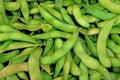 Top View of Heap of Fresh Green Soybean or Edamame selling in the Market Royalty Free Stock Photo