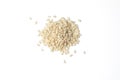 Top view of a heap of white sesame seeds Royalty Free Stock Photo