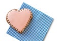Top view of heart cookie. Royalty Free Stock Photo