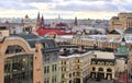 Top view of the historical centre of Moscow Royalty Free Stock Photo