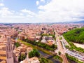 top view of the historical part of the city of Gerona. Catalonia Royalty Free Stock Photo