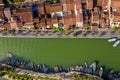 Top view of Hoi An beautiful town in the morning Royalty Free Stock Photo