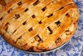 Top view of homemade apple pie Royalty Free Stock Photo