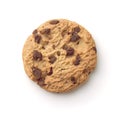 Top view of homemade chocolate chip cookie Royalty Free Stock Photo