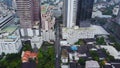 Top view of a HongKong Global City with development buildings, transportation, energy power infrastructure. Financial Royalty Free Stock Photo