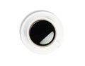 Top view, Hot fresh black coffee in a white cup with white plate isolated on white background. Clipping path. Royalty Free Stock Photo