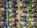 Top View of Houses in Residential Area of Montreal, Quebec, Canada