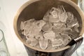 Top view ice bucket Royalty Free Stock Photo