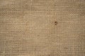 Top view image of brown vintage fabric sack for backgrounds