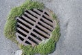 Old Metal Storm Drain Cover Royalty Free Stock Photo