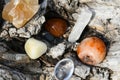 Variety of Healing Crystals Close Up Royalty Free Stock Photo