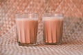 Top view of Indian Masala Chai or traditional milk tea beverage Royalty Free Stock Photo