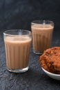 Top view of Indian Masala Chai or traditional milk tea  Kerala Royalty Free Stock Photo