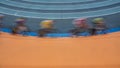 Track cycling cyclists at slow shutter speed