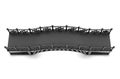 Top view of the iron bridge on a white background. 3d rendering