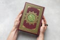 Top view islamic new year with quran book. High quality and resolution beautiful photo concept