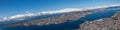 Top view of island in north Norway, panorama of Tromso Royalty Free Stock Photo