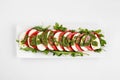 Top view on isolated classic caprese salad Royalty Free Stock Photo