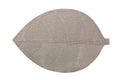 top view of isolated in the form of a leaf placemat for food. Close up of bamboo mat Empty space for your design Royalty Free Stock Photo