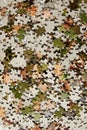 top view of jigsaw puzzle pieces background Royalty Free Stock Photo