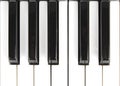 Top view of Key Piano Royalty Free Stock Photo