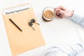 Male hand keeping cup of coffee Royalty Free Stock Photo