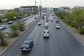 Top View of King Fahad Road in Riyadh City, Saudi Arabia