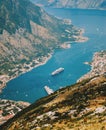 Top view on the Kotor bay, Montenegro