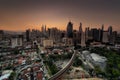 Kuala Lumper skyline at golden hours