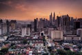 Top view of Kuala Lumper skyline