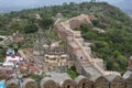 Top view of kumbhalgadh fort boundry wall Royalty Free Stock Photo