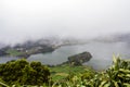 Top view of the Lagoon of the Seven Cities in Azores