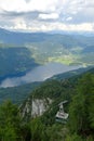 Top view of Lake Bohinj