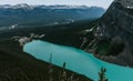 Top view of Lake Louise, Alberta, Canada Royalty Free Stock Photo