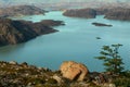 Top view of lake Nordenskjold. Royalty Free Stock Photo
