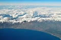 Top View of Lake Sevan and Caucasus Mountains Royalty Free Stock Photo