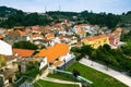 Top view of Lamego city, northern Portugal. Architecture.