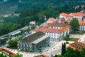 Top view of Lamego city, northern Portugal. Nature.