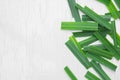 Top view lemon grass on wood background