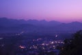 Top view of Luang Prabang, Laos.