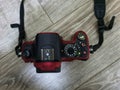 Top view of Lumix G2 in Red