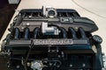 Top view on luxury car engine